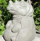 Zen MEDITATING TIGER BUDDHA Garden Lion Cat Statue O  
