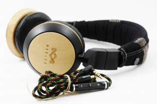 The House of Marley Stir it Up Wood Headphones w/ Mic Harvest NEW 