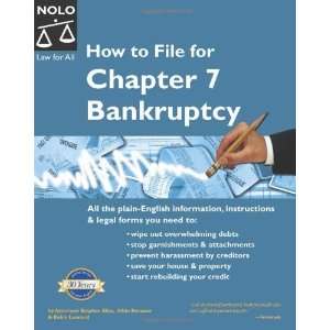  How to File for Chapter 7 Bankruptcy [Paperback] Stephen 