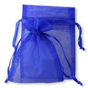  Royal Blue Organza Favor Bags   Set of 10 Wedding Favor Bags 