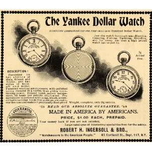   & Bro. Yankee Dollar Watch   Original Print Ad