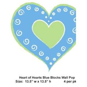   Brewster Wall Pops Hearts of Hearts Blue WPH93734: Home Improvement