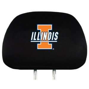  Illinois Set of Headrest Covers: Sports & Outdoors
