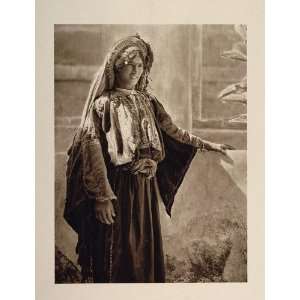  1926 Palestinian Girl Costume Dress Ramallah West Bank 