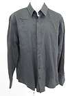 TRUSSARDI JEANS Mens Dark Gray Pinstripe Shirt Sz XL