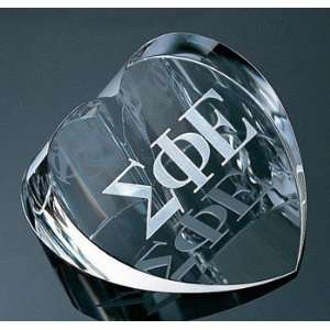  Optical Crystal Heart Paperweight   Small