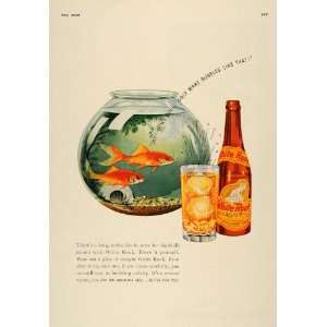 1938 Ad Alkaline White Rock Water Goldfish Highball 