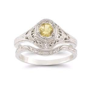    Enchanted Citrine Bridal Set in .925 Sterling Silver: Jewelry