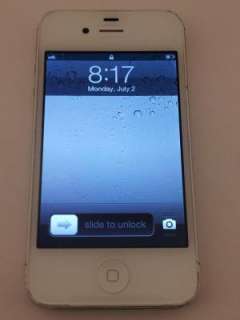 Apple iPhone 4   8GB   White (Sprint) Smartphone BAD ESN & CRACKED 