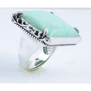  Barse Sterling Silver Square Chrysoprase Ring, 8 Jewelry
