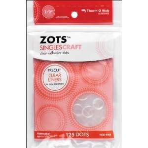  New   Zots Singles Clear Adhesive Dots Craft 1/2X1/16 by 