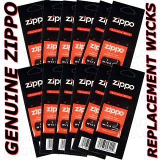 Genuine Zippo Replacement Wick 12 Pack Wicks USA MADE  