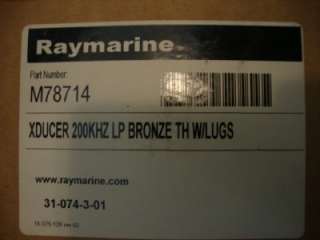 NEW RAYMARINE TRANSDUCER b22 M78714 NO PLUG COMES AS YOU SEE IT IN THE 