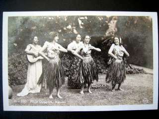 Hawaii~1930s Pretty Hawaii Hula Dancers~Ukulele~RPPC  
