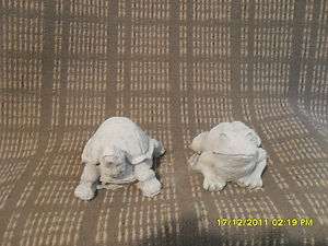 FROG AND TURTLE (solid concrete yard/garden/home decor)  