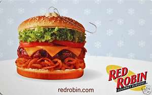 RED ROBIN Gift Card Ornament COLLECTIBLE NO VALUE 2011  