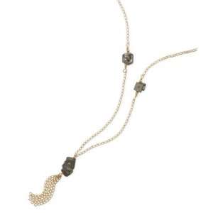  27 14/20 Gold Filled Necklace with Pyrite Stone Jewelry