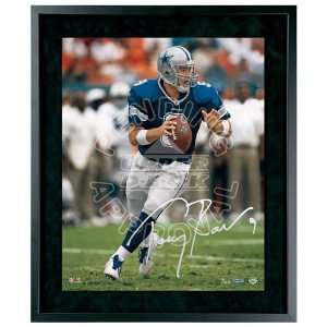  Autograph Tony Romo 16x20 Framed wearing Blue Jersey 