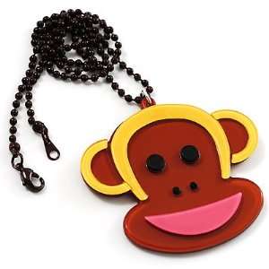 Funky Monkey Brown Plastic Pendant