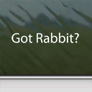  Got Rabbit? White Sticker Beagle Vw Car Vinyl Window 