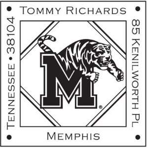 Memphis Tigers Square Stamp Collegiate Snap Stamp