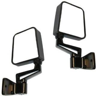 Jeep Wrangler Manual Black Side View Mirrors Pair Set: Left Driver AND 