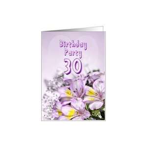    30 birthday party with alstromeria lily flowers Card Toys & Games