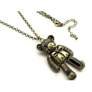  Bear with Crystal Stone Best Friend Teddy Necklace 
