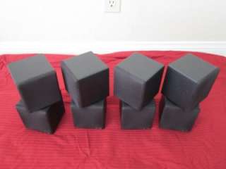   Dual Cube Speakers.Home Theater Rear Black Surround Sound Stereo Audio