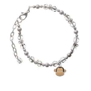 Monkey Face Clear Czech Glass Beaded Charm Bracelet [Jewelry]