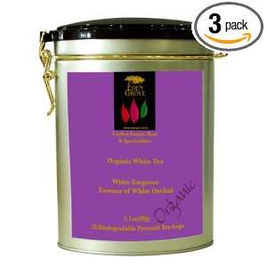 Eden Grove White Tea Orchid, 20 count, 2.1 Ounce Tins (Pack of 3 
