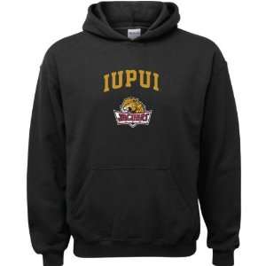IUPUI Jaguars Black Youth Arch Logo Hooded Sweatshirt:  