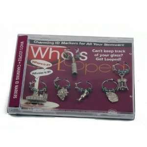 Cork Pops Whos Looped Wine Glass Charms:  Kitchen & Dining