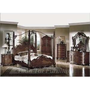 CR7401K Crawford King Poster Canopy Bed in Brown:  Home 