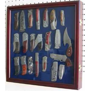 Knife Display Case Wall Shadow Box for Hunting Pocket Swiss Army 