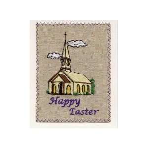    Card Note E Embroidery/Happy Easter Church 