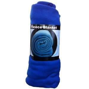  Cozy 50 X 60 Solid Blue Fleece Blanket Throw: Home 
