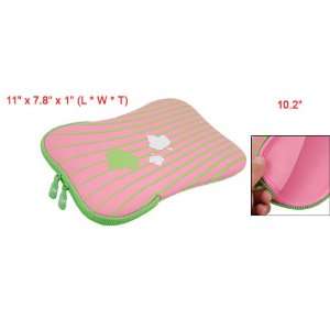   Notebook Carrying Case Leaf Pattern Zippered Bag Pink Electronics