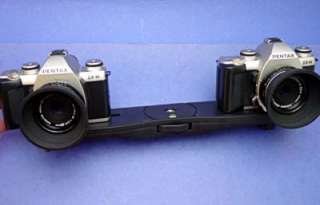 Twin SLR DSLR Camera Bar for Stereo 3 D Photography  