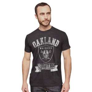 Oakland Raiders True Vintage Distressed Tri Blend T Shirt  