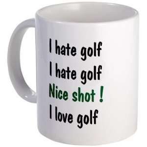  I Hate/Love Golf Sports Mug by 