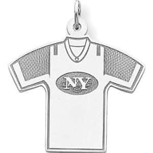  Sterling Silver NFL New York Jets Football Jersey Charm Jewelry