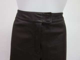 UNITED COLORS OF BENETTON Brown Pleather Pants Sz 46  