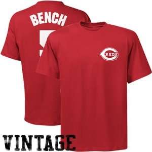   Reds #5 Johnny Bench Red Cooperstown Player T shirt