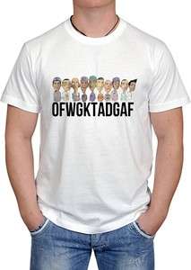 OFWGKTA   WOLF GANG ODD FUTURE TYLER CARTOON WHITE t shirt size S M L 