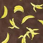 Moda 5 Funky Sock Monkeys Bananas Brown Kid Cotton Quilt Quilting 