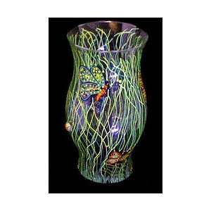   Meadow Design   Hand Painted   8 inch Hurricane Shade
