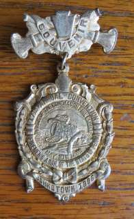 FIREMANS CONVENTION MEDAL 1896 JOHNSTOWN PA   WRECK OF CONEMAUGH FIRE 