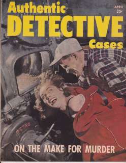 APRIL 1952 *AUTHENTIC DETECTIVE CASES* MAGAZINE COLOR J  