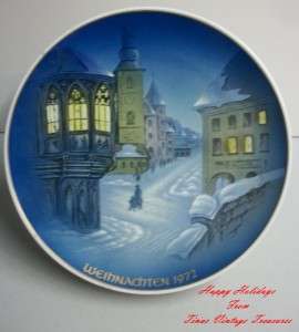   1972 Rosenthal Collector Plate Christmas In Franconia Germany  